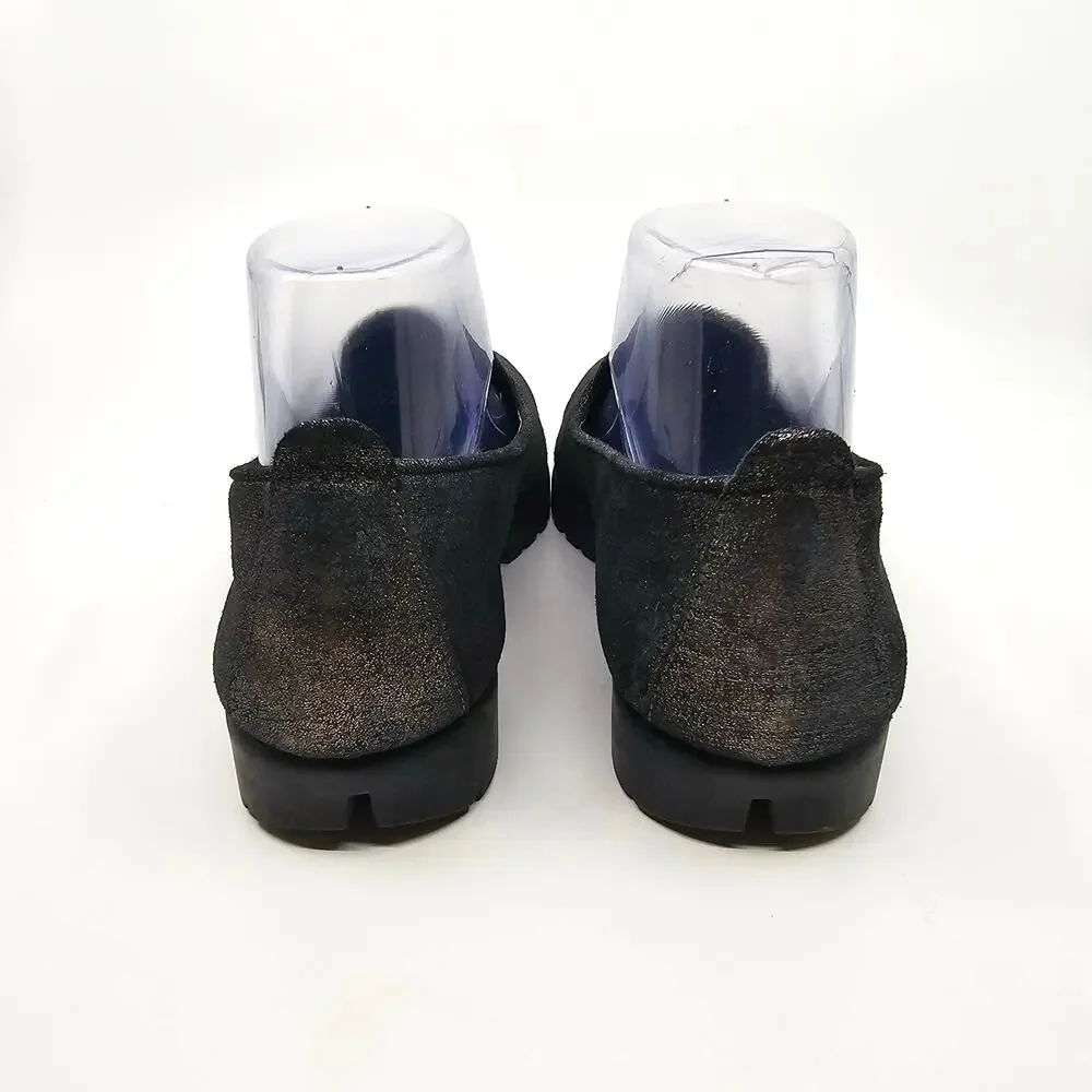 The Flexx Plush Loafers Slip On Flat Shoes Bronze/Black Metalic WMNS Size US 7.5